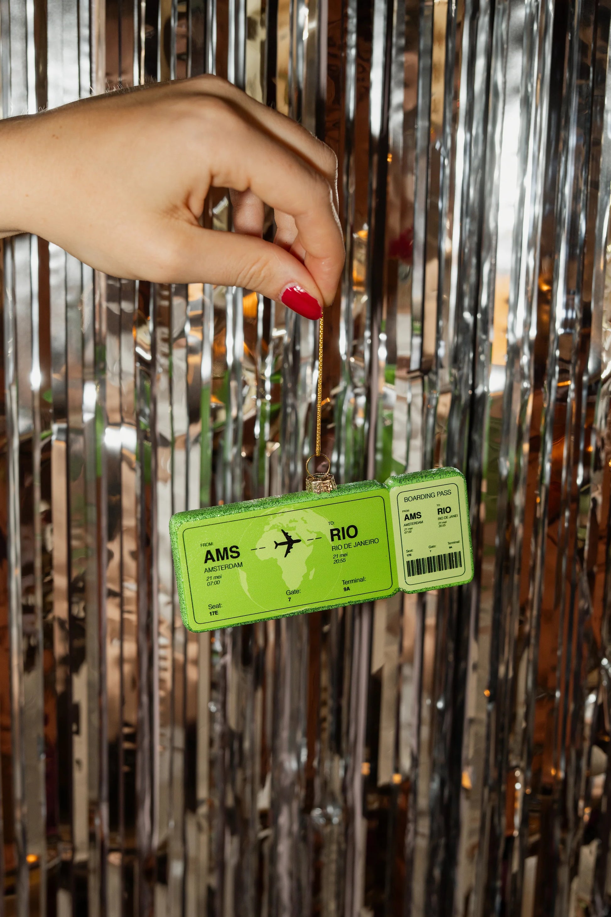 YUP IN DE BOOM | KERSTORNAMENT - BOARDINGPASS RIO