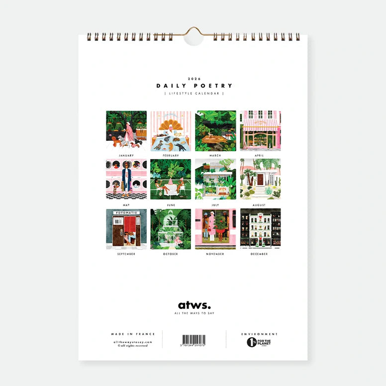 ATWTS | CALENDAR - DAILY POETRY 2026