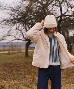 TEDDY QUILTED COAT - OFF WHITE