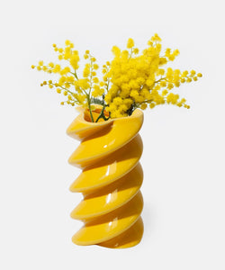 DOIY | DOLCE VITA FUSILLI VASE - YELLOW
