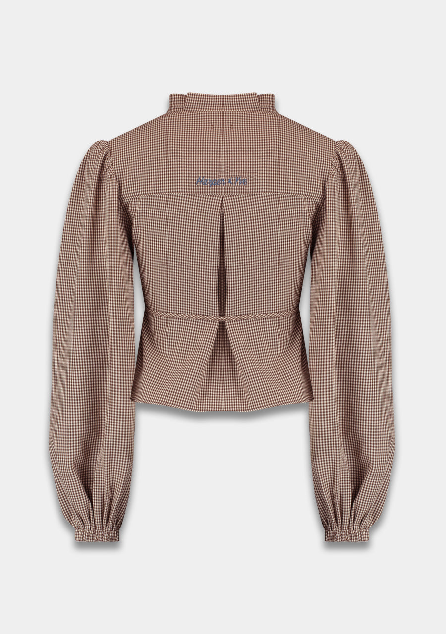 HARPER & YVE | DEBBY LS SHIRT - CHECK DARK FUDGE