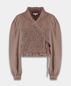 HARPER & YVE | DEBBY LS SHIRT - CHECK DARK FUDGE