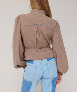 HARPER & YVE | DEBBY LS SHIRT - CHECK DARK FUDGE