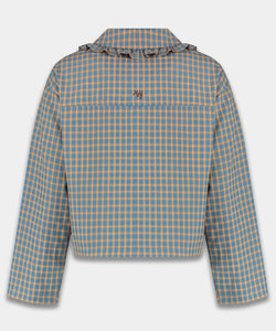 HARPER & YVE | LOLA LS BLOUSE - CHECK ORANGE ULTRAMARINE
