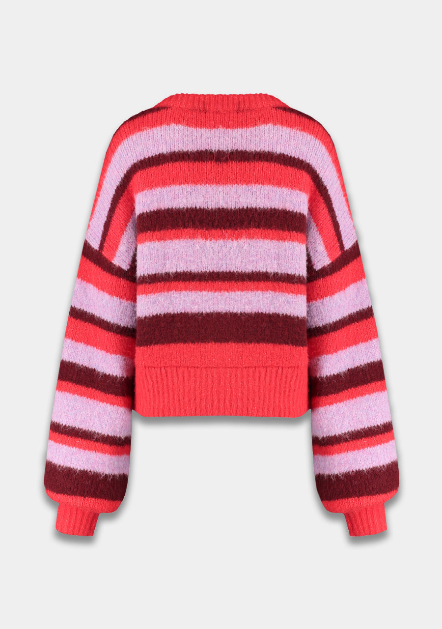 HARPER & YVE |  NOOR CARDIGAN - STRIPE MULTI LILA LOVE