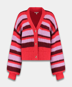 HARPER & YVE |  NOOR CARDIGAN - STRIPE MULTI LILA LOVE