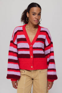 HARPER & YVE |  NOOR CARDIGAN - STRIPE MULTI LILA LOVE
