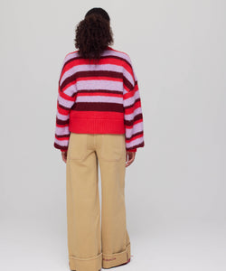 HARPER & YVE |  NOOR CARDIGAN - STRIPE MULTI LILA LOVE