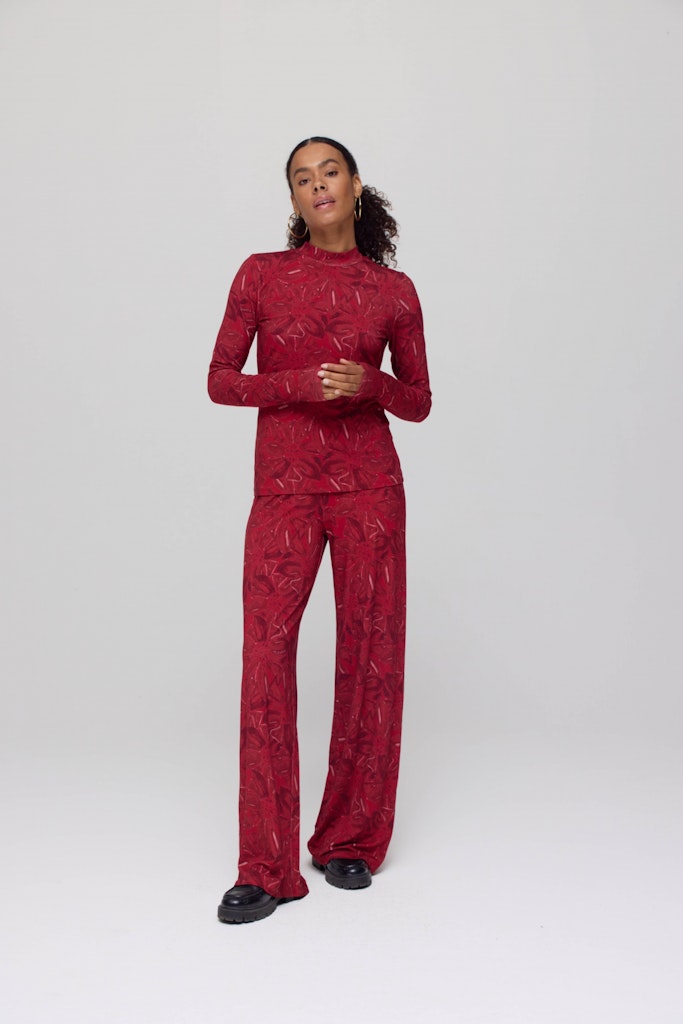 HARPER & YVE | JANE LS TOP - RUBY RED FLOWER