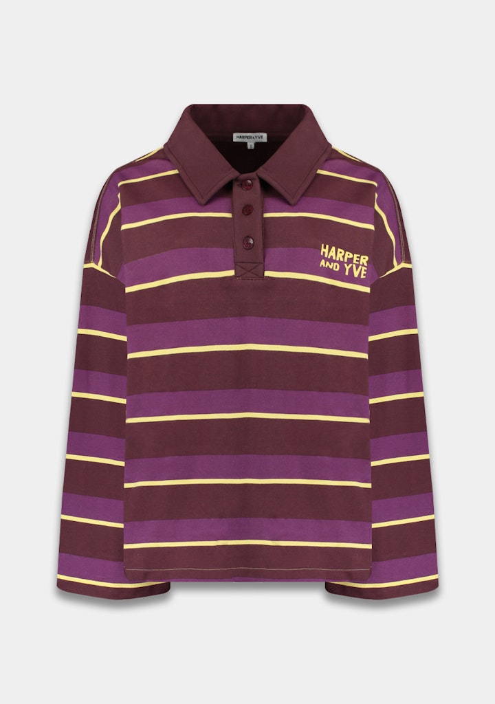 HARPER & YVE | POLLIE JUMPER - STRIPE PURPLE