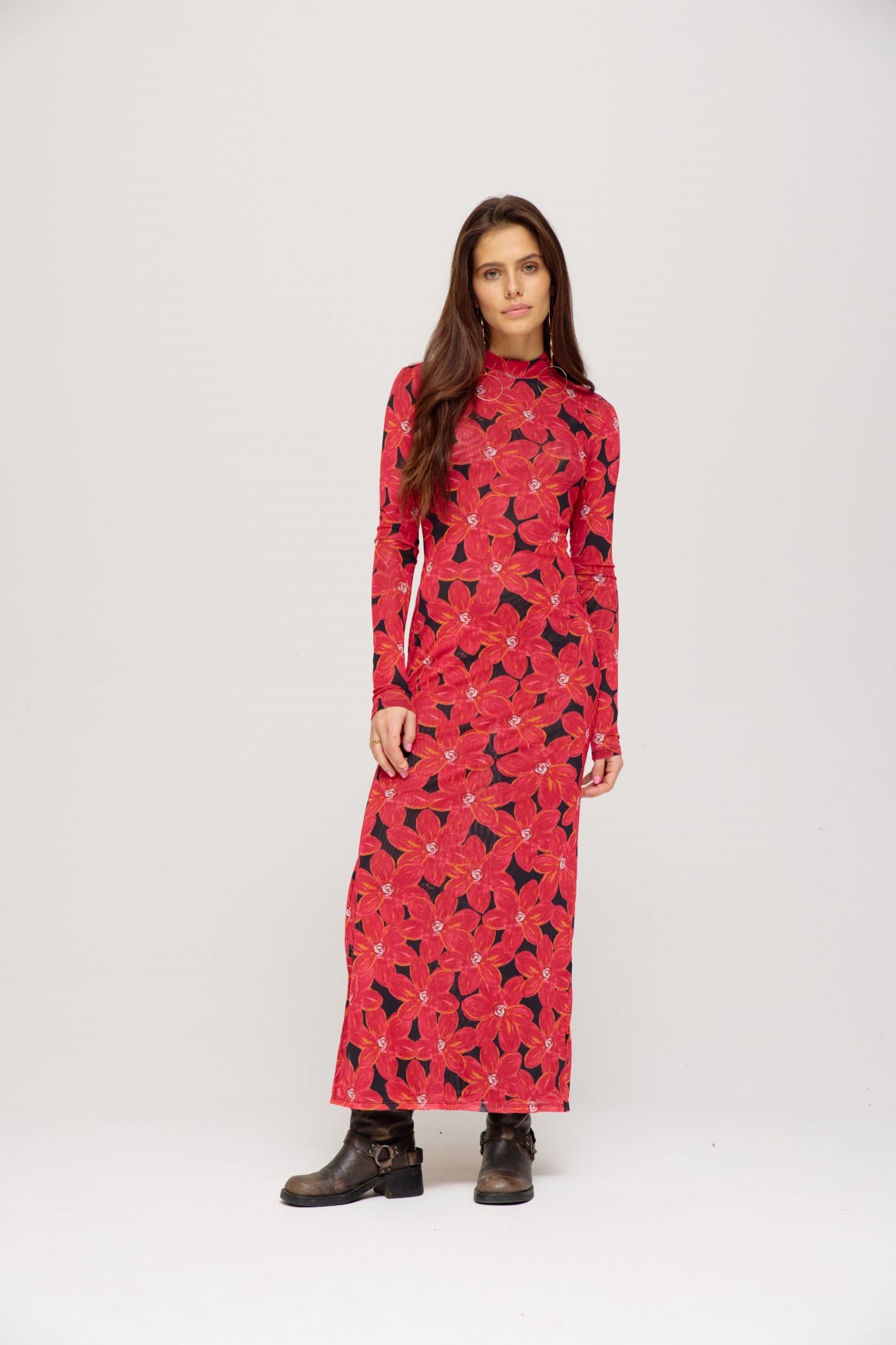 HARPER & YVE | JESSIE DRESS - SPICY RED FLOWER