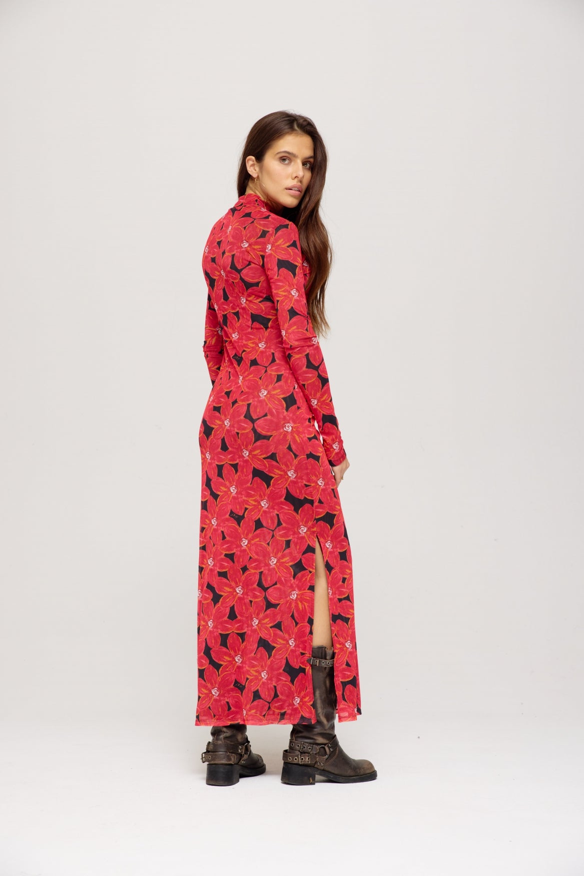 HARPER & YVE | JESSIE DRESS - SPICY RED FLOWER