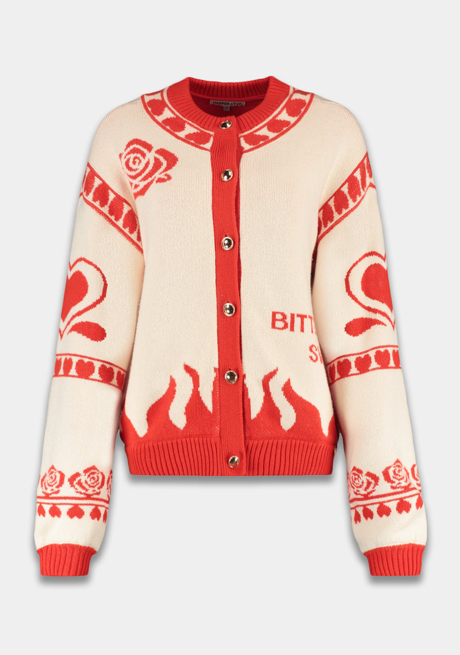 HARPER & YVE |  JAZZ CARDIGAN - SPICY RED