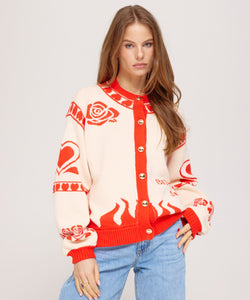 HARPER & YVE |  JAZZ CARDIGAN - SPICY RED