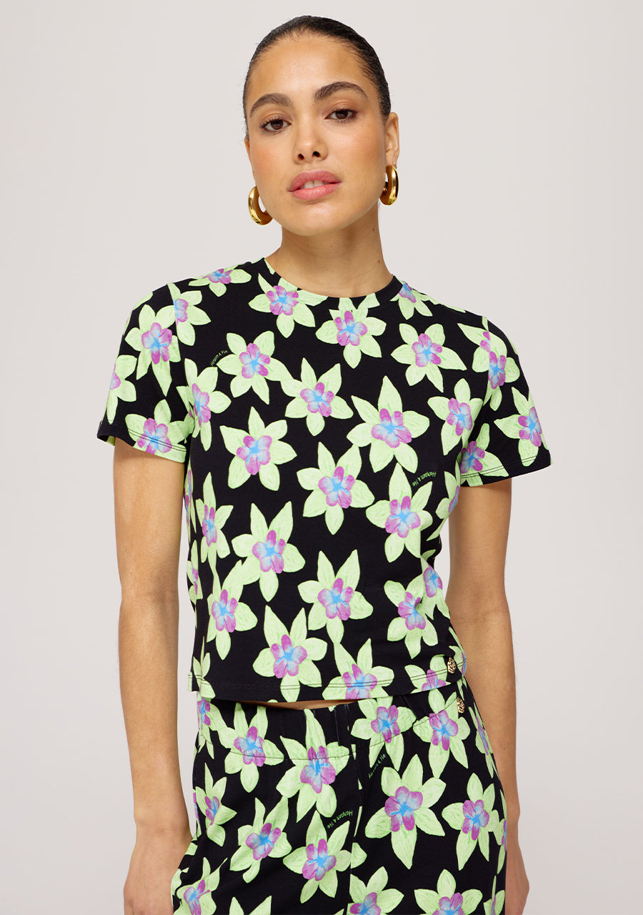 HARPER & YVE | JANE SS TOP - GREEN BLOSSOM