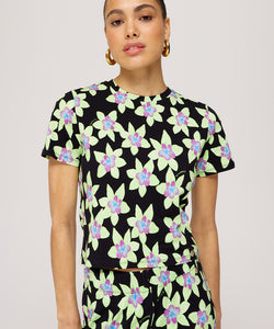 HARPER & YVE | JANE SS TOP - GREEN BLOSSOM
