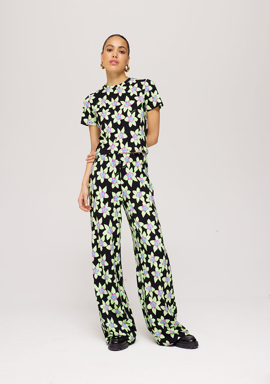 HARPER & YVE | JANE SS TOP - GREEN BLOSSOM