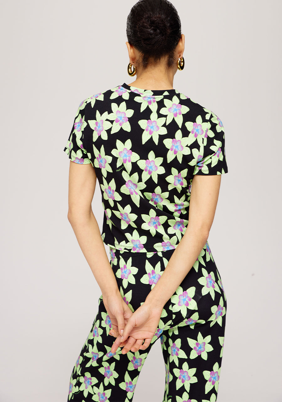 HARPER & YVE | JANE SS TOP - GREEN BLOSSOM