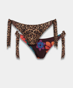 HARPER & YVE | LEXIE 2-WAYS BIKINI BOTTOM - LEXIE LEOPARD & MYSTIC FLOWER
