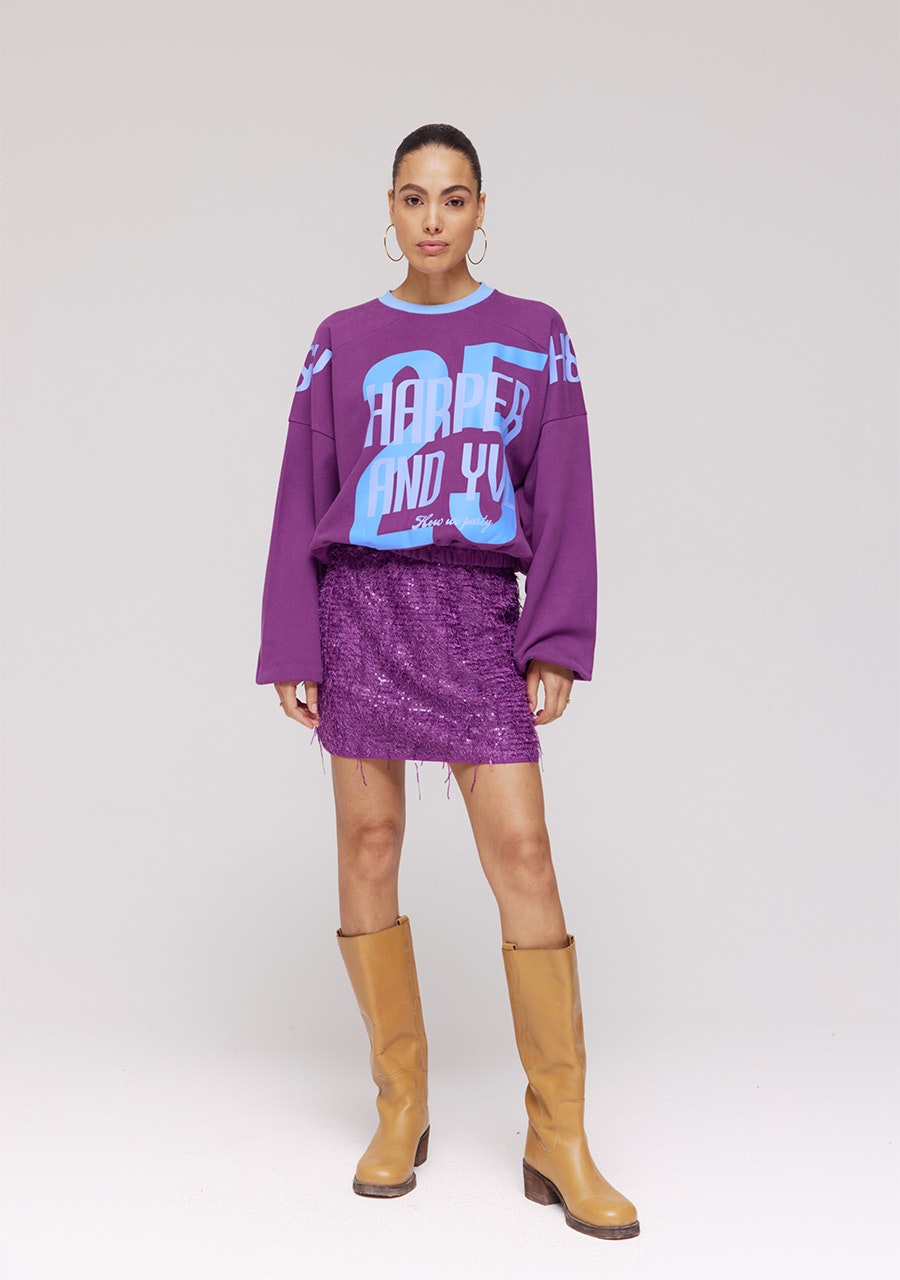 HARPER & YVE |  HOW WE PARTY SWEATER - PERFECT PURPLE