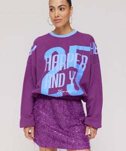 HARPER & YVE |  HOW WE PARTY SWEATER - PERFECT PURPLE
