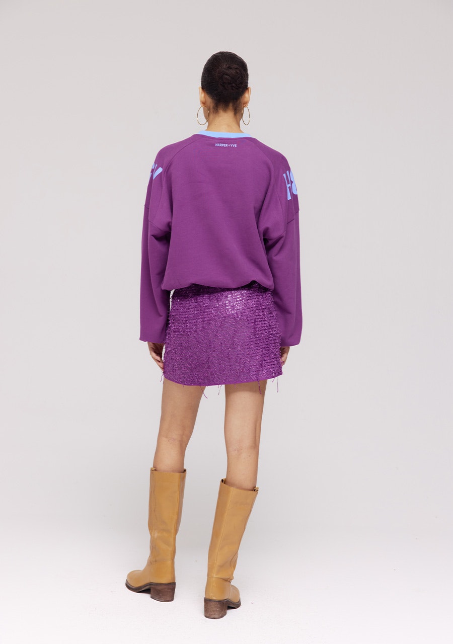HARPER & YVE |  HOW WE PARTY SWEATER - PERFECT PURPLE