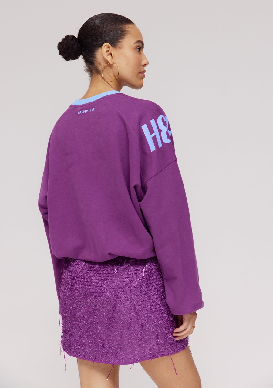 HARPER & YVE |  HOW WE PARTY SWEATER - PERFECT PURPLE