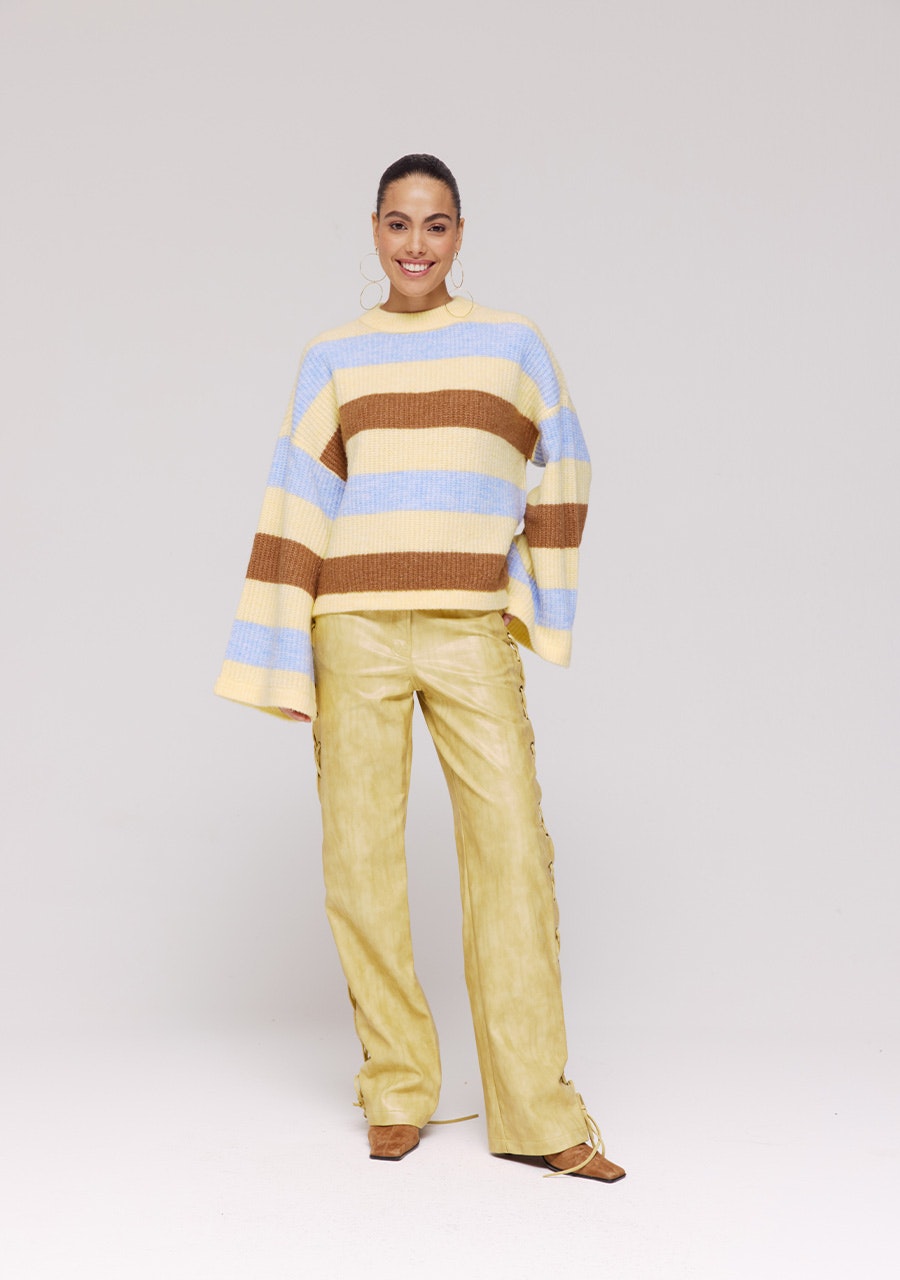 HARPER & YVE |  ALEX JUMPER - MULTI STRIPE YELLOW