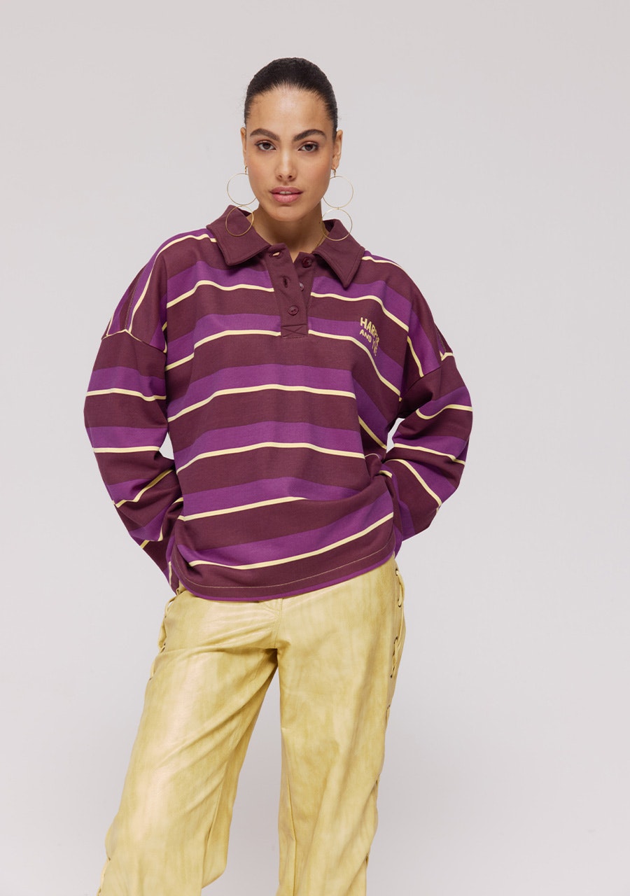 HARPER & YVE | POLLIE JUMPER - STRIPE PURPLE
