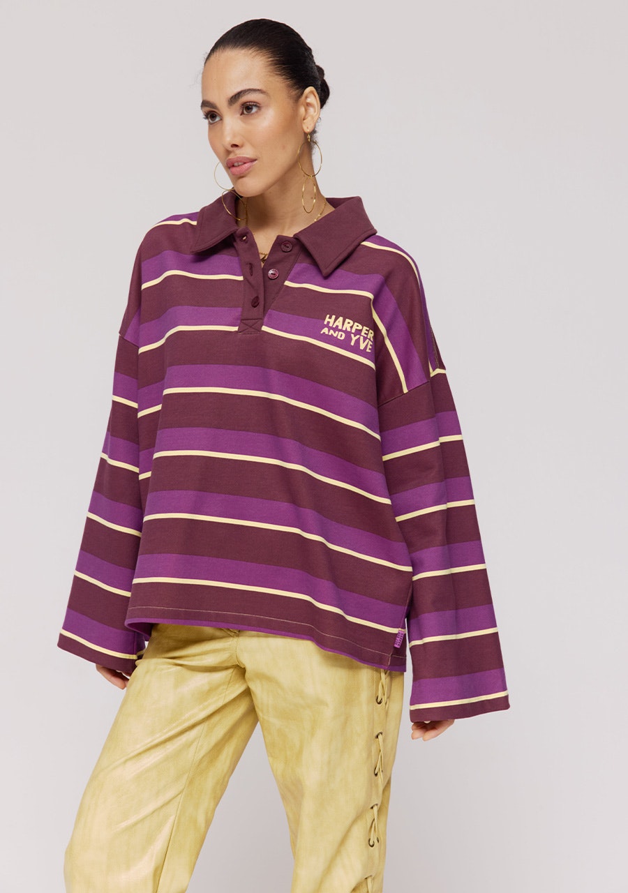 HARPER & YVE | POLLIE JUMPER - STRIPE PURPLE