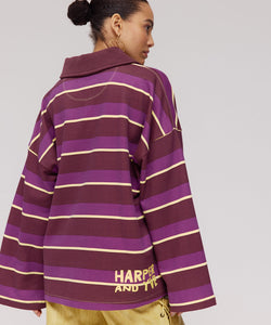 HARPER & YVE | POLLIE JUMPER - STRIPE PURPLE