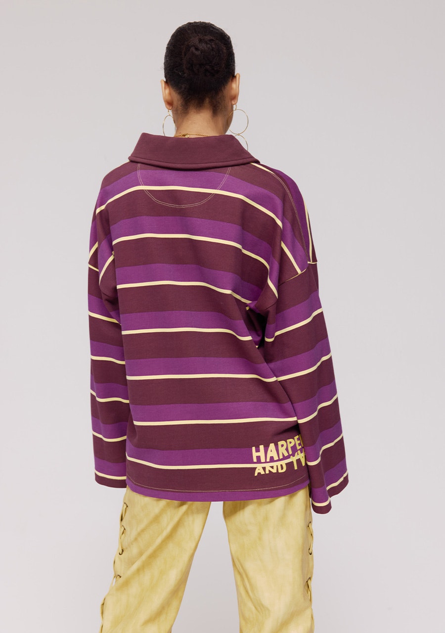 HARPER & YVE | POLLIE JUMPER - STRIPE PURPLE