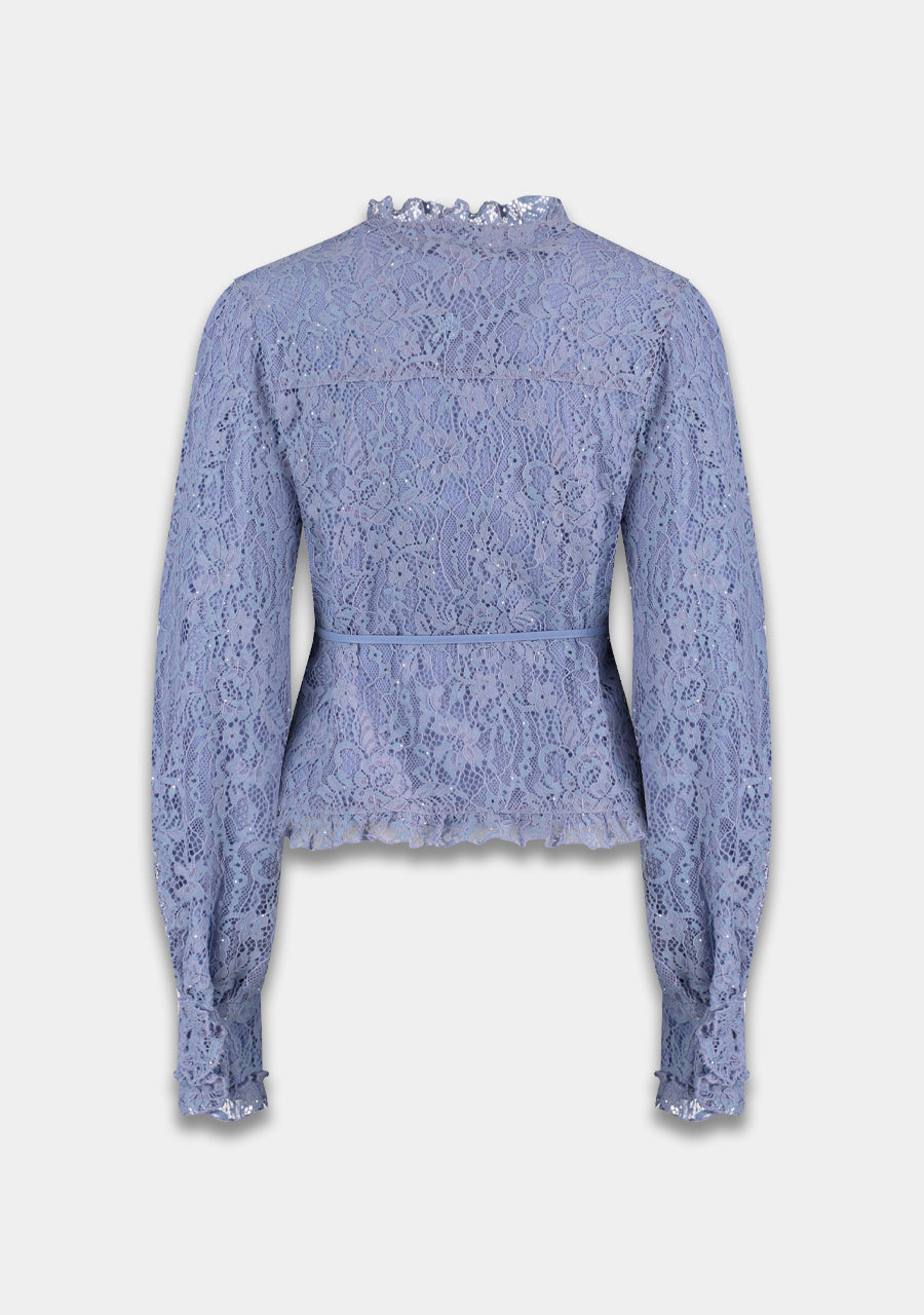 HARPER & YVE | COBY LS BLOUSE - ICY BLUE