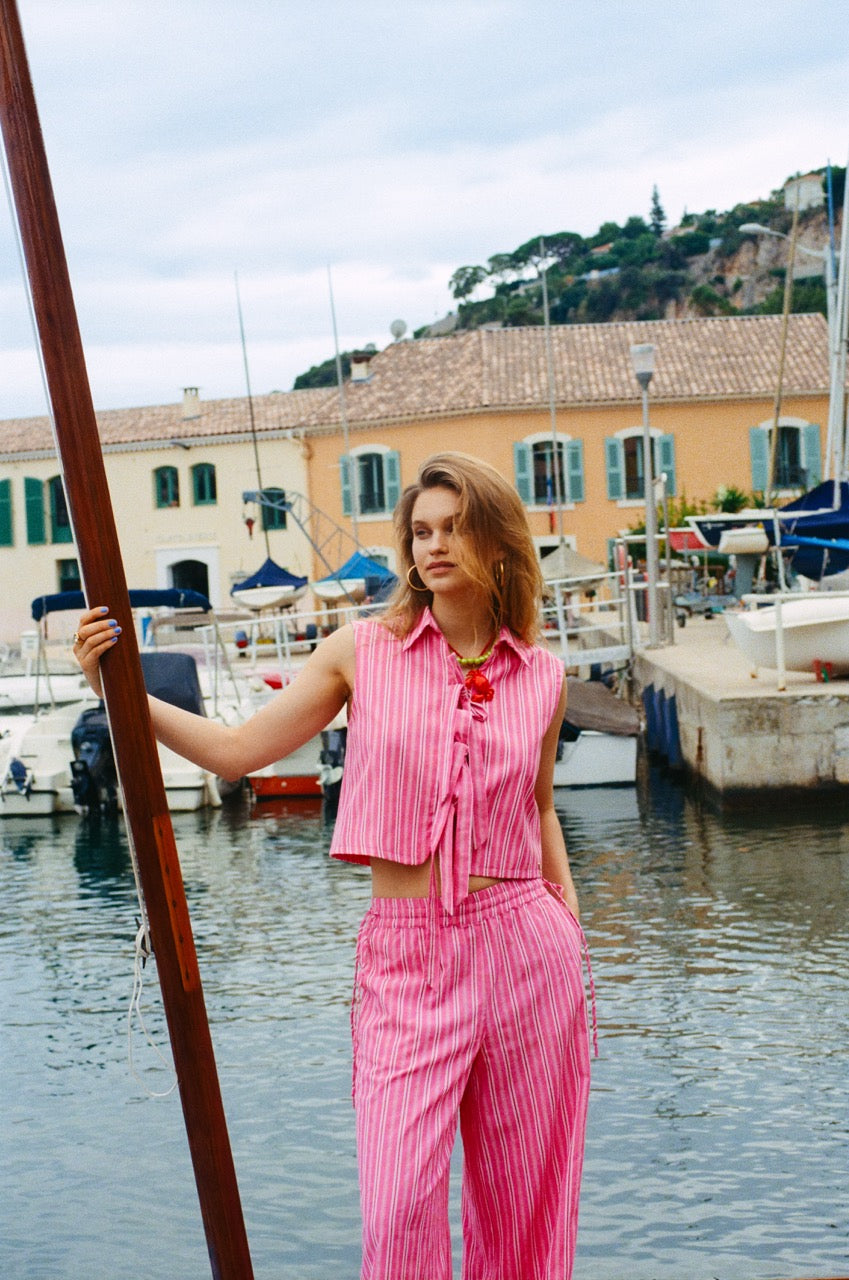 HARPER & YVE | MEIKE PANTS - PINK STRIPE