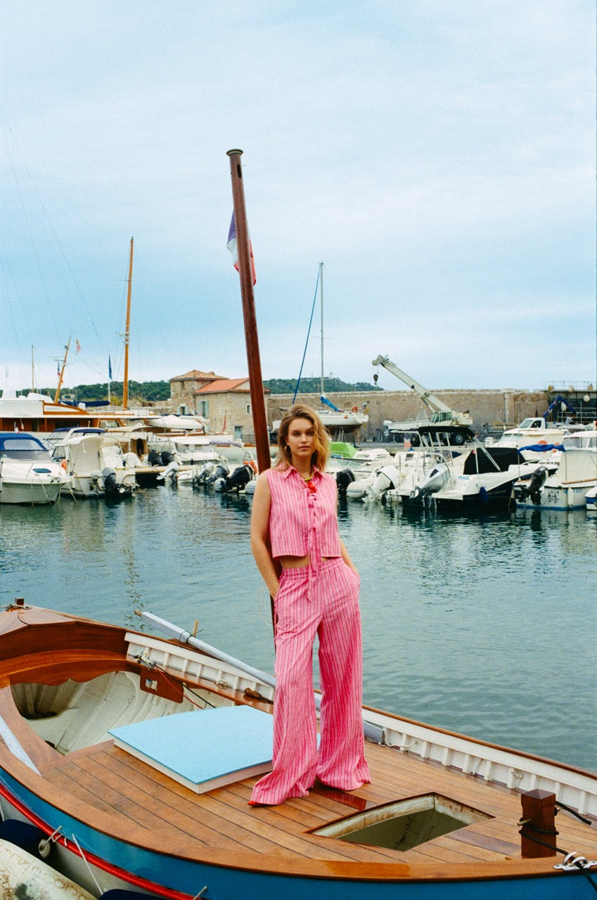 HARPER & YVE | MEIKE PANTS - PINK STRIPE