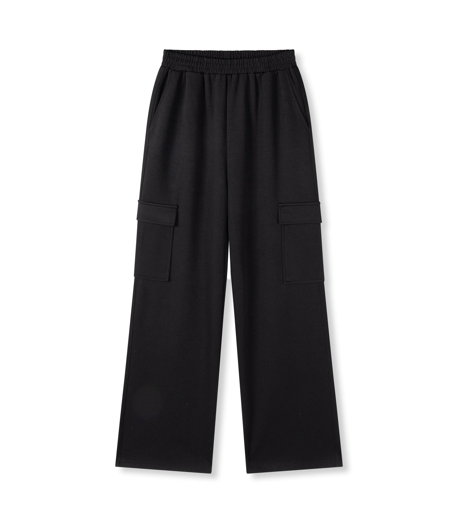 REFINED DEPARTMENT | YUMA KNITTED CARGO PANTS - BLACK