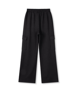 REFINED DEPARTMENT | YUMA KNITTED CARGO PANTS - BLACK