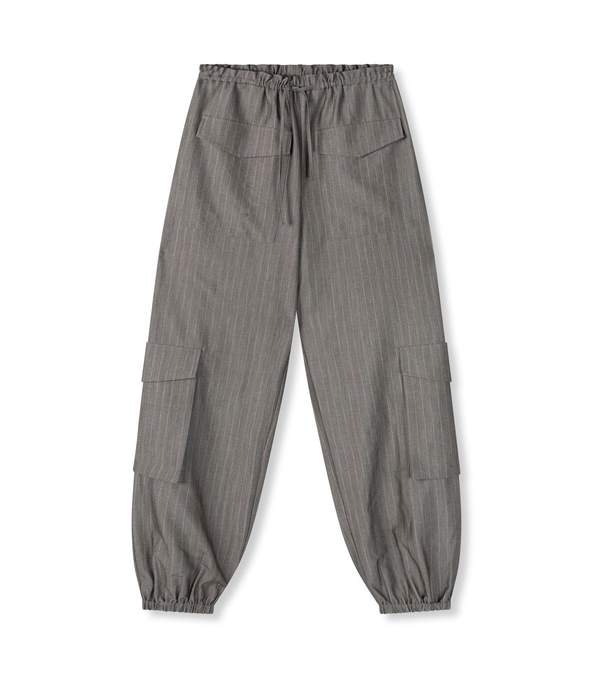 REFINED DEPARTMENT | VIKKI WOVEN GREY PANTS - LIGHT GREY