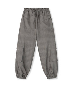 REFINED DEPARTMENT | VIKKI WOVEN GREY PANTS - LIGHT GREY