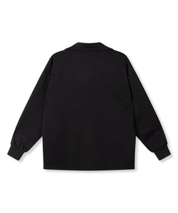 REFINED DEPARTMENT | LOES LONGSLEEVE POLO - BLACK