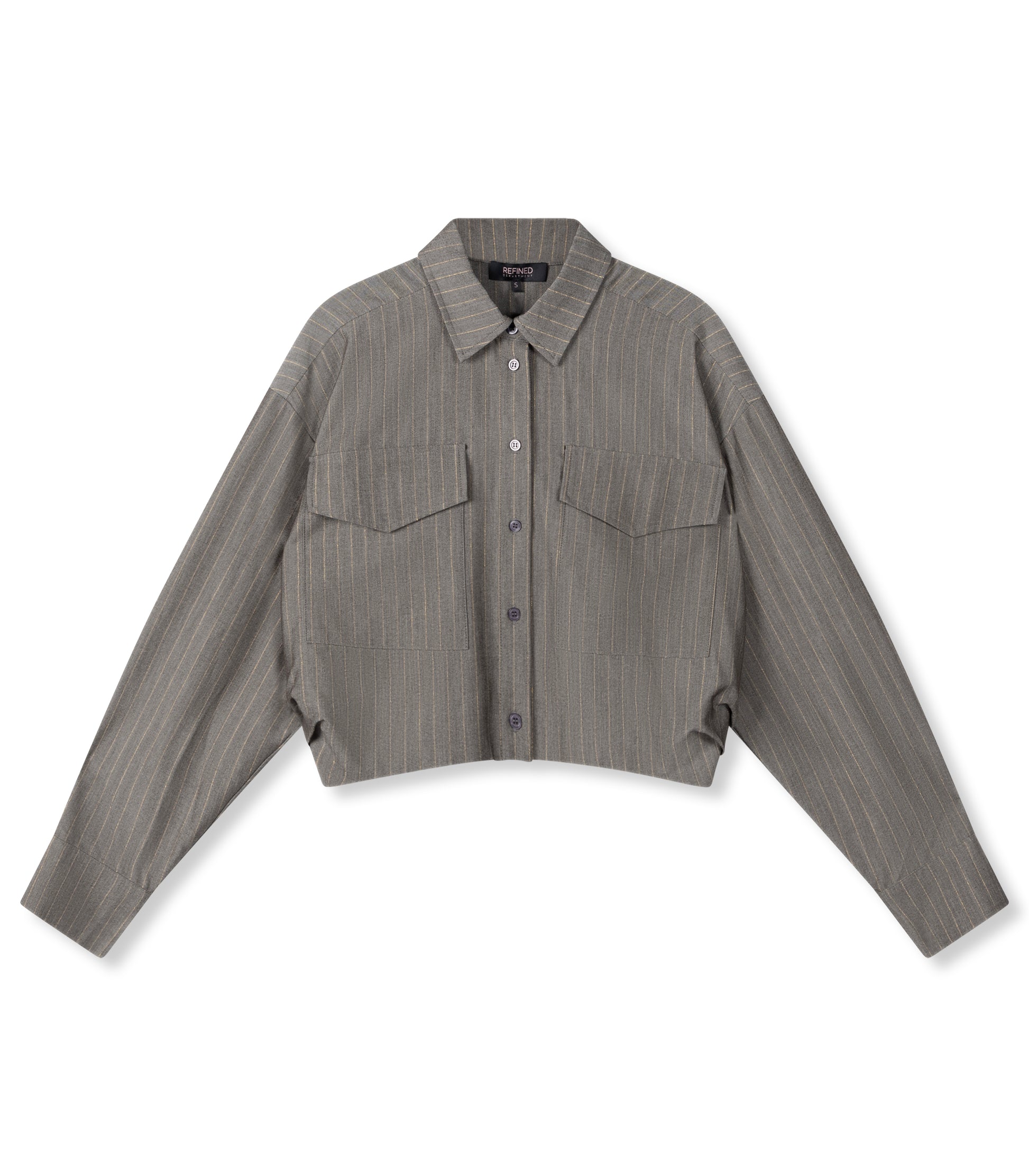 REFINED DEPARTMENT | LYLOE BLOUSE - LIGHT GREY