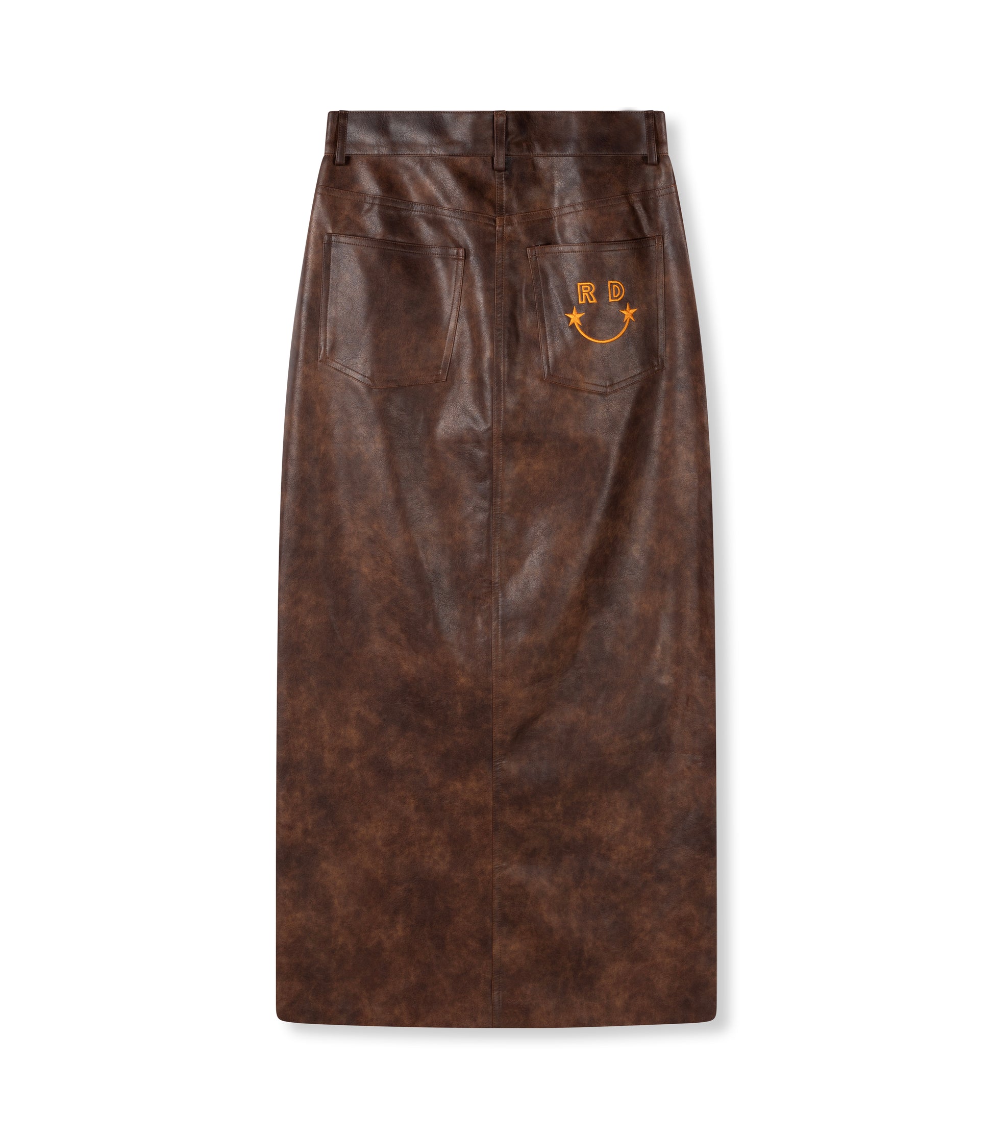 REFINED DEPARTMENT | CLAUDIA PU LEATHER SKIRT - BROWN