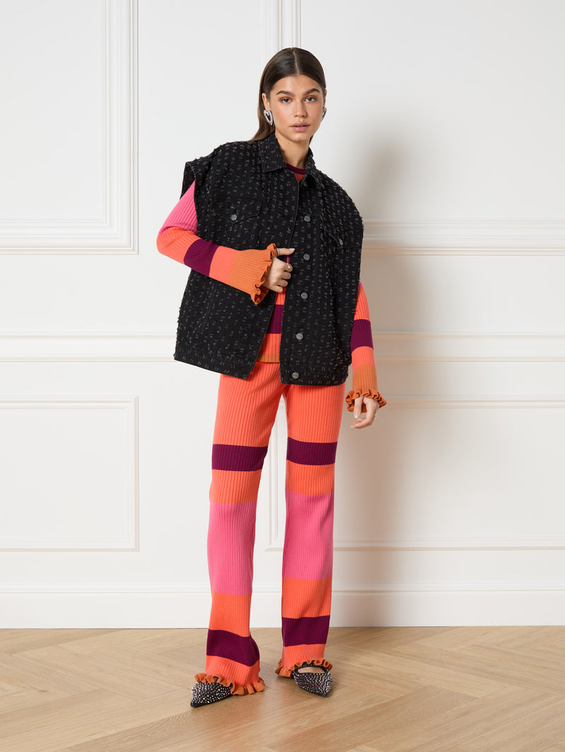 REFINED DEPARTMENT | LUCA KNITTED PANTS - ORANGE