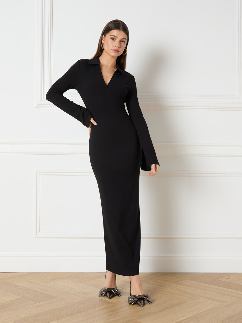 REFINED DEPARTMENT | ANNE KNITTED DRESS - BLACK
