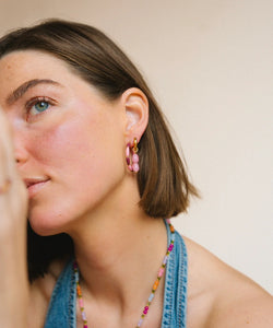 MABLE | EARRING - BURGUNDY PINK