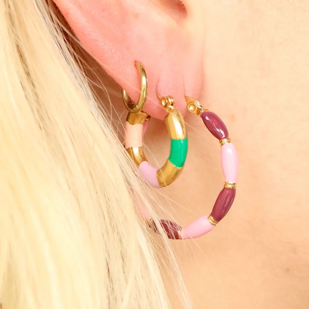 MABLE | EARRING - BURGUNDY PINK
