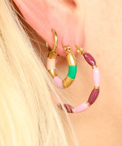MABLE | EARRING - BURGUNDY PINK