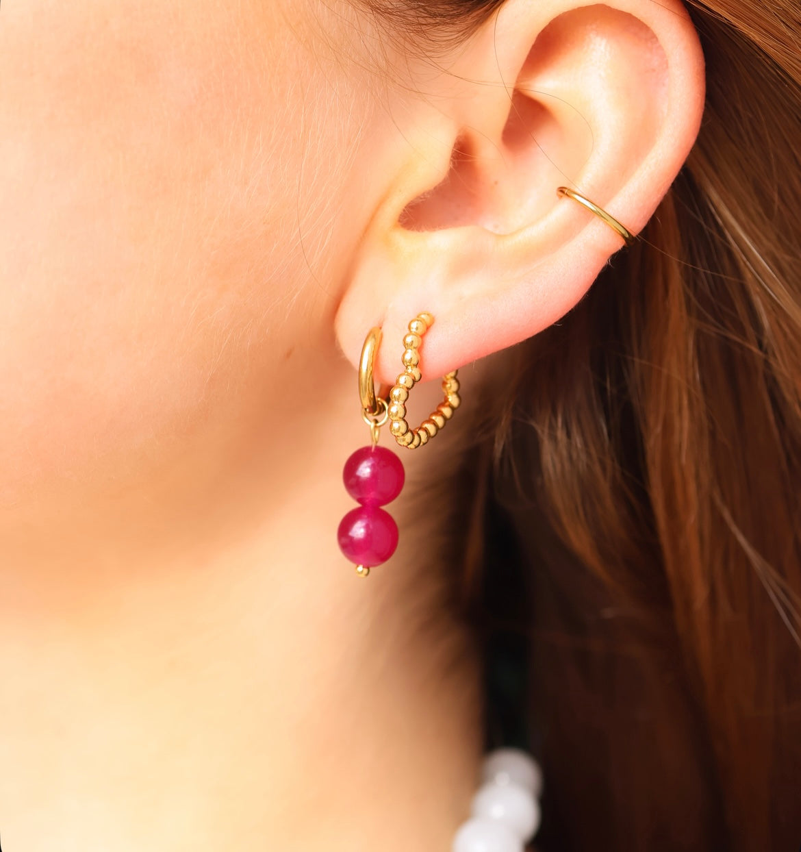 MABLE | EARRING - BUBBLY HEART GOLD