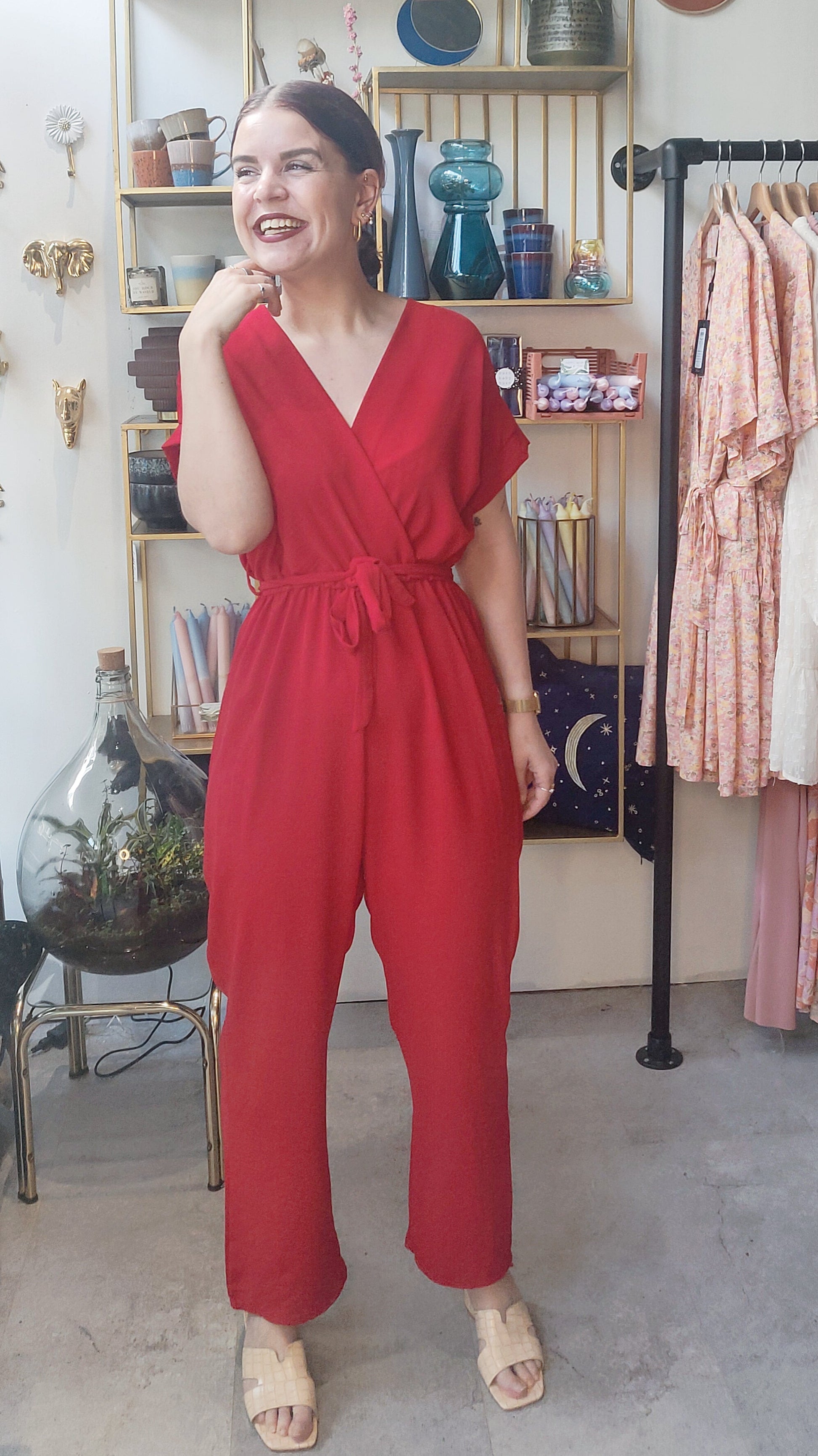 RUBY JUMPSUIT - RED