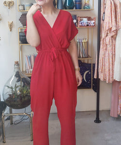 RUBY JUMPSUIT - RED